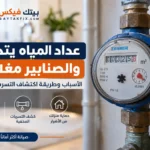 عداد المياه يتحرك والصنابير مغلقة وطرق اكتشاف التسرب المخفي
