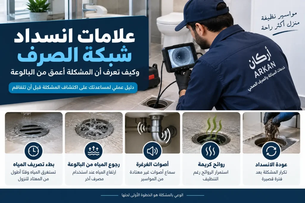 علامات انسداد شبكة الصرف